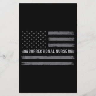 Papelaria Enfermeiro correcional norte-americano Flag Vintag