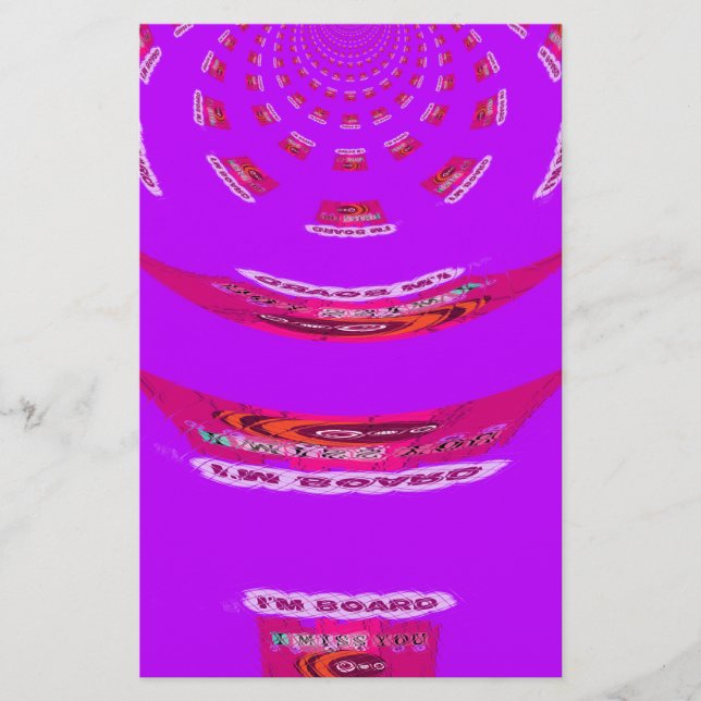 Papelaria Engraçado, sinto sua falta, estou entediado (Frente)