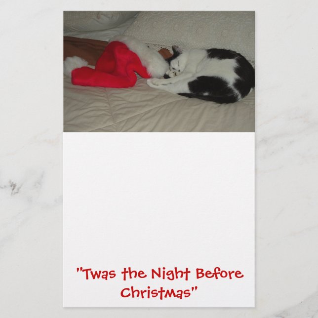 Papelaria Era a noite antes do Natal Kitten (Frente)
