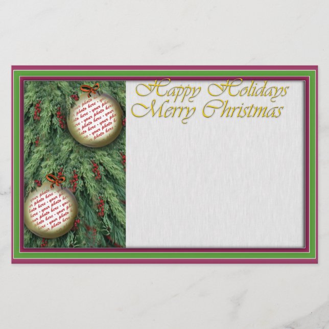 Papelaria Escrevendo de quadros de fotos de feriado (Frente)