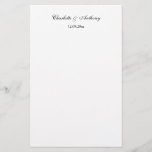 Papelaria Escrita Elegante de Casamento - Criativo Branco Ne