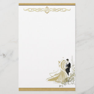 Papelaria Escritório Dourado e Branco legante