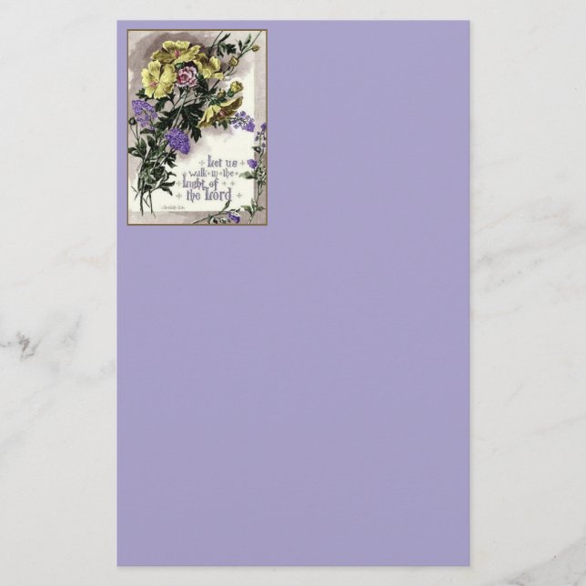 Papelaria Escritura com Flores (Frente)