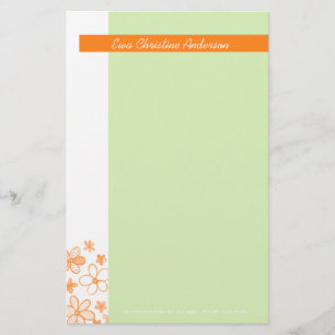 Papelaria Escrivores de Flor Verde - Papel de Carta