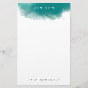 Papelaria Espalhamento de Aquarela Mineral Moderna
