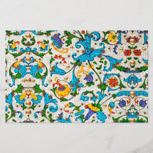 Papelaria ESPIrais FLORAIS AZUIS DA RENASCENÇA FLORENTINA, F