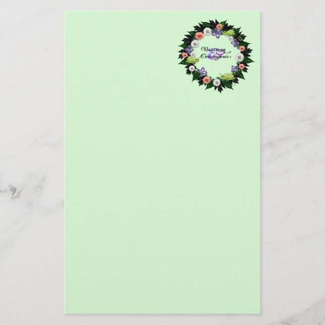 Papelaria Espiritual Fé Consciente Ama Arte Esperança (Frente)