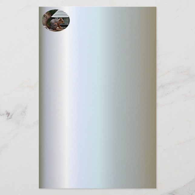 Papelaria Esquilo no alimentador de aves (Frente)