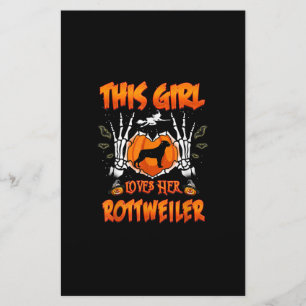 Papelaria Esta Garota Adora O Cachorro Rottweiler No Dia Das