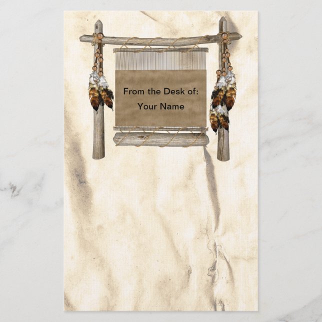 Papelaria Estação Americana Nativa de Loom de Tecelagem Pers (Frente)