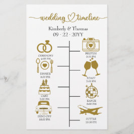 Papelaria Estação De Casamento De Script Chic Icon Itinerári