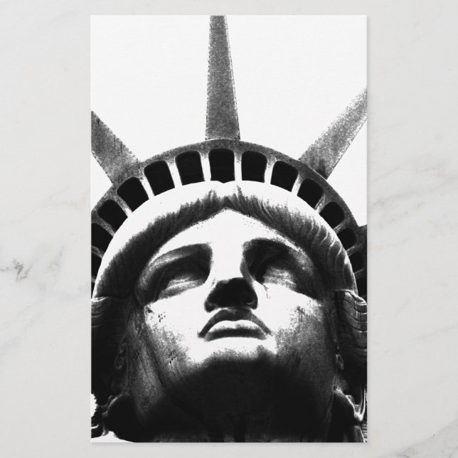 Papelaria Estátua Negra e Branca da Liberdade (Frente)