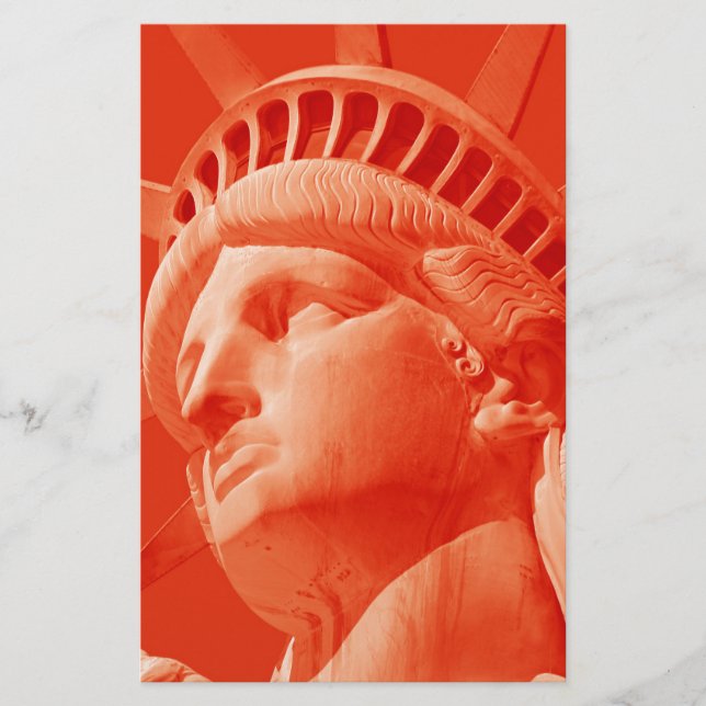 Papelaria Estátua Vermelha da Liberdade (Frente)