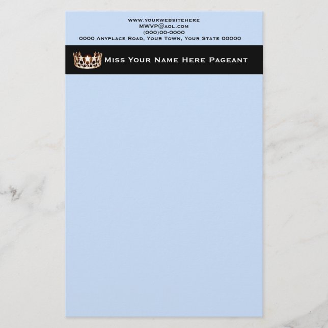 Papelaria Estilo americano Letterhead Stationery (Frente)