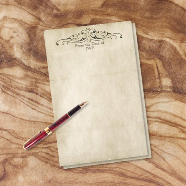 Papelaria Estilo de Vintage Antigo Bergaminho Personalizado  (Criador carregado)