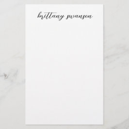 Papelaria Estilo divertido Escrito à mão Nome em preto e bra