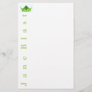 Papelaria Estilo Miss América - Carta Verde/Branco