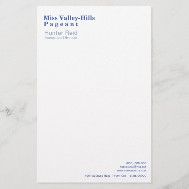 Papelaria Estilo Miss América Claramente Legenda (Frente)