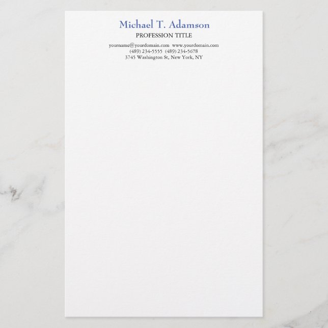 Papelaria Estilo Retro Simples Simples Branco Simples (Frente)