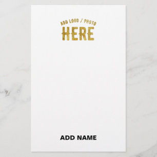 PAPELARIA ESTILOSO MODERNO PERSONALIZÁVEL BRANCO VERIFICADO