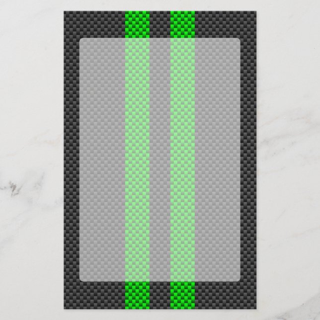 Papelaria Estirpes de Corrida de Estilo de Fibra de Carbono  (Frente)