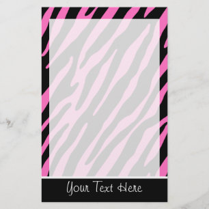Papelaria Estirpes de Zebra Rosa e Negra
