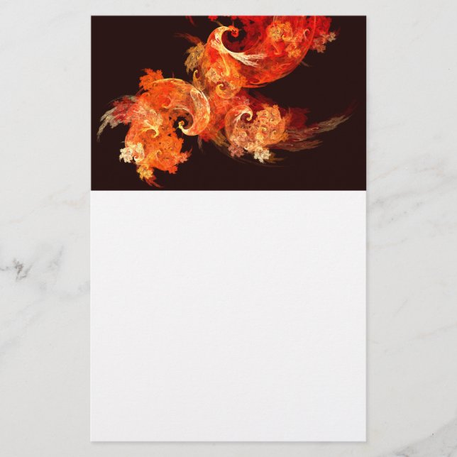 Papelaria Estoque de Abstrato de Arte de Firebird dançante (Frente)