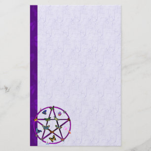 Papelaria Estrela e borboletas de Wiccan