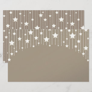 Papelaria Estrelas cadentes grinalda branca e bege artesanat