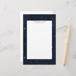Papelaria Estrelas Douradas Celestiais Monograma
