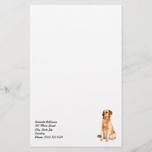 Papelaria Etiqueta para ouro Retriever