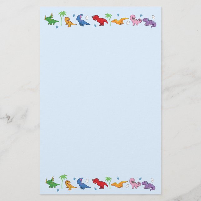 Papelaria Eu amo dinossauros! (Bonito) (Frente)