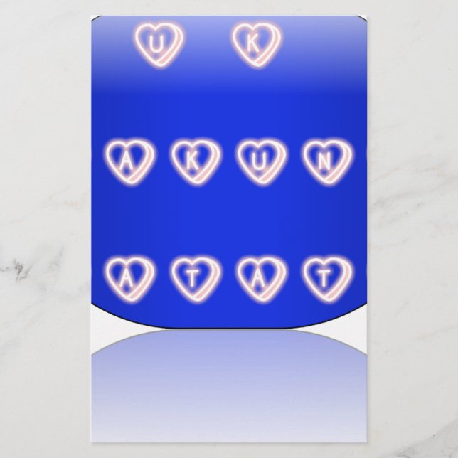 Papelaria Eu Amo O Reino Unido (Frente)