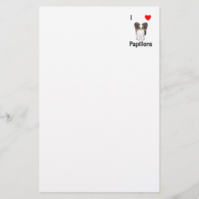 Papelaria Eu amo Papillons (a imagem) (Frente)