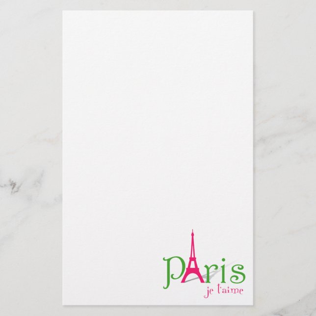 Papelaria Eu amo Paris (Frente)