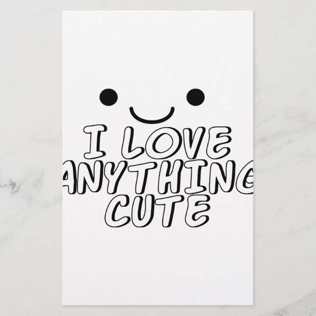 Papelaria Eu Amo Qualquer Coisa Bonita (Frente)