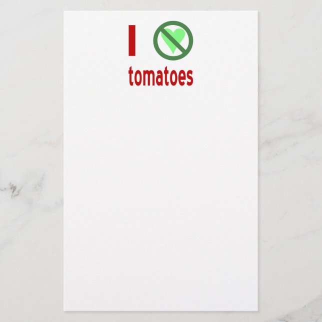 Papelaria Eu Odeio Tomates Sem Amor (Frente)