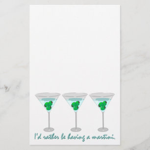Papelaria Eu preferencialmente estaria tendo um martini.