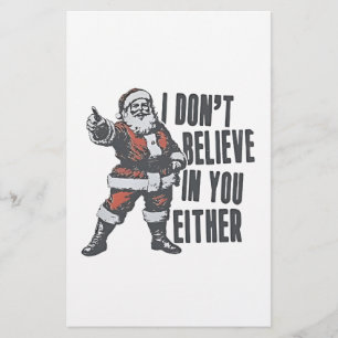 Papelaria Eu Também Não Acredito em Você Papai Noel Natal
