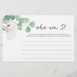 Papelaria Eucalyptus e Calla - Quem sou eu jogo de chá de pa