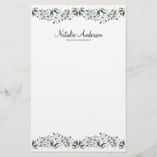 Papelaria Eucalyptus Greenery Floral Personalize