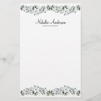 Papelaria Eucalyptus Greenery Floral Personalize