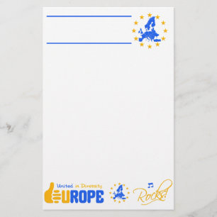 Papelaria Europe Rocks! papel de carta - personalizar