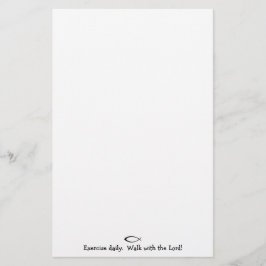 Papelaria Exercício diário.  Caminhada com o senhor Papel de