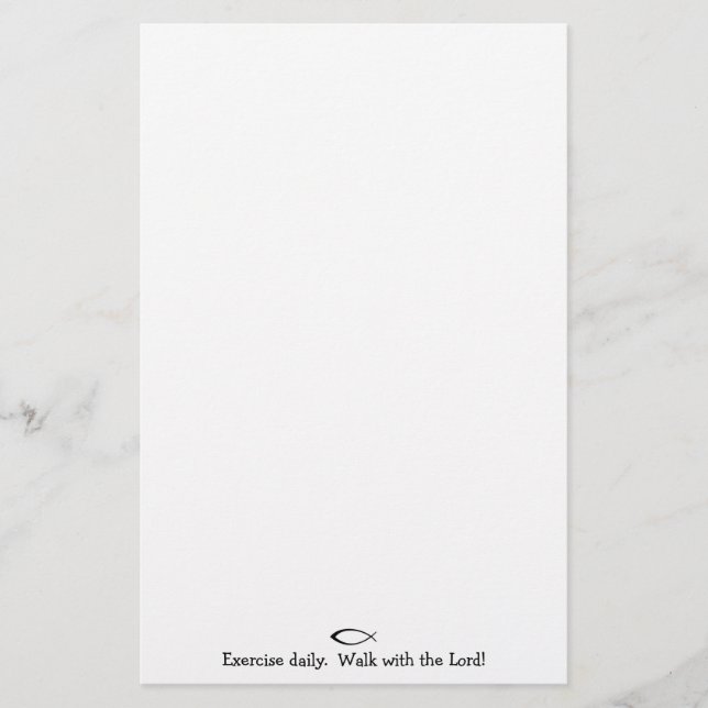 Papelaria Exercício diário.  Caminhada com o senhor Papel de (Frente)