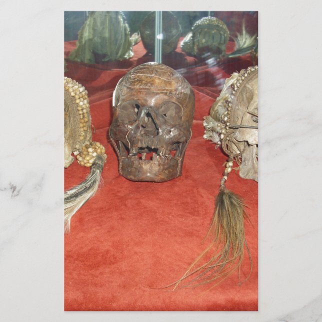 Papelaria Exposição encolhida do Voodoo das cabeças (Frente)