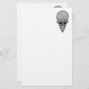 Papelaria Face alienígena, reconstrução facial do crânio afr