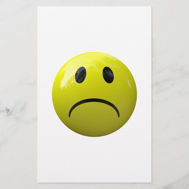 Papelaria face infeliz emoji (Frente)