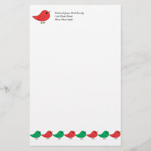 Papelaria Família de pássaros Natal
