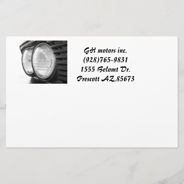 Papelaria Faróis BMW (Frente)